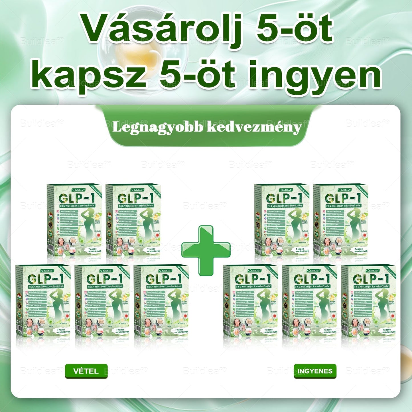 Klinikai kutatásokkal igazolt | A BuildLeaf® Berberine GLP-1 Pro Súlycsökkentő Szájon át szedhető oldat segíthet a makacs súlytöbblet, anyagcsere- és energiaproblémák kezelésében, támogatva a jobb közérzetet és vitalitást