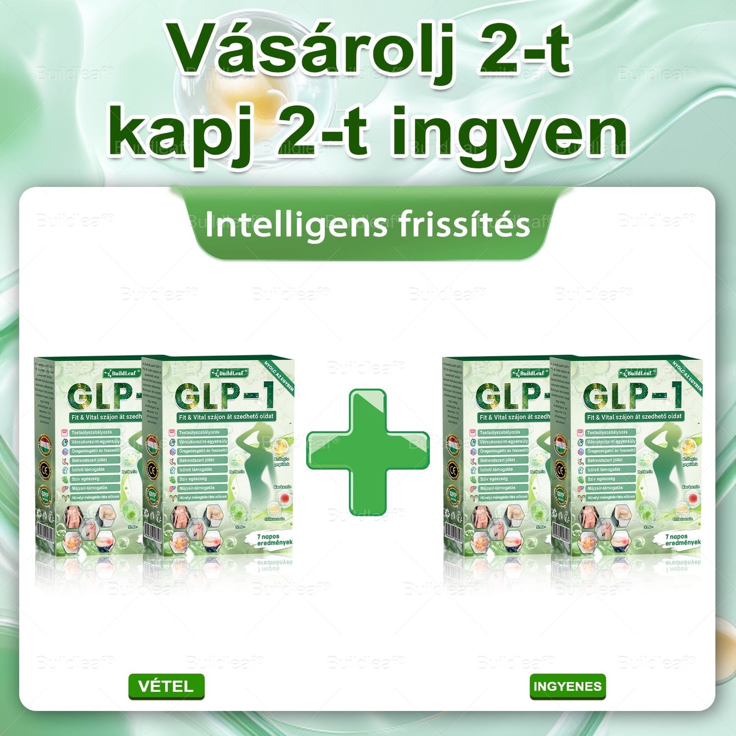 Klinikai kutatásokkal igazolt | A BuildLeaf® Berberine GLP-1 Pro Súlycsökkentő Szájon át szedhető oldat segíthet a makacs súlytöbblet, anyagcsere- és energiaproblémák kezelésében, támogatva a jobb közérzetet és vitalitást