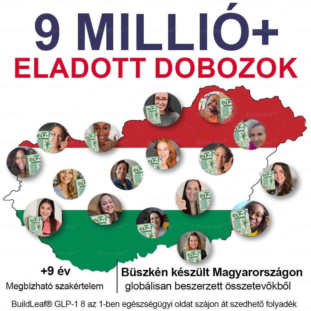 BuildLeafe® GLP-1 8-in-1 Fit & Vital Szájhigiéniai oldat Alkalmas elhízás, szív- és érrendszeri egészség, cukorbetegség, alvási apnoe, bélrendszeri egészség, ízületiproblémák és egyéb egészségügyi igények esetén