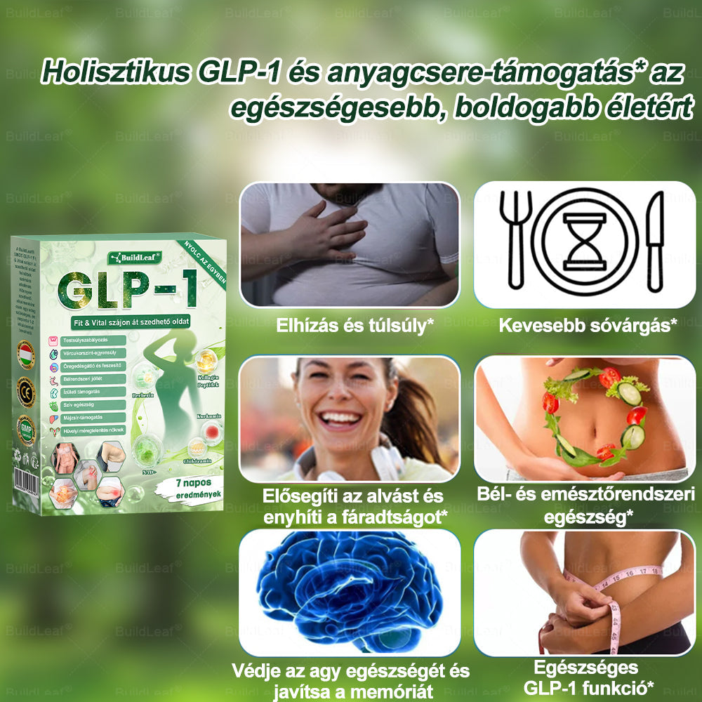 BuildLeafe® GLP-1 8-in-1 Fit & Vital Szájhigiéniai oldat Alkalmas elhízás, szív- és érrendszeri egészség, cukorbetegség, alvási apnoe, bélrendszeri egészség, ízületiproblémák és egyéb egészségügyi igények esetén