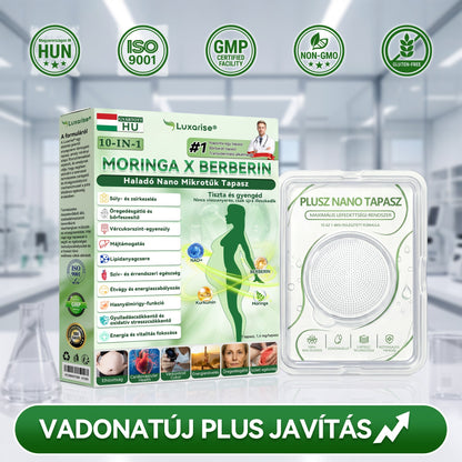 【Teljesen új PLUS tapasz】 ☘️☘️𝑳𝒖𝒙𝒂𝒓𝒊𝒔𝒆® 𝑴𝒐𝒓𝒊𝒏𝒈𝒂 𝑿 𝑩𝒆𝒓𝒃𝒆𝒓𝒊𝒏 10-𝑰𝒏-1 𝑯𝒂𝒍𝒂𝒅ó 𝑵𝒂𝒏𝒐 𝑴𝒊𝒌𝒓𝒐𝒕ű𝒌 𝑻𝒂𝒑𝒂𝒔𝒛 (𝑵𝒂𝒑𝒊 𝒆𝒈𝒚𝒔𝒛𝒆𝒓, 𝒍á𝒕𝒉𝒂𝒕ó 𝒗á𝒍𝒕𝒐𝒛á𝒔𝒐𝒌 7 𝒏𝒂𝒑 𝒂𝒍𝒂𝒕𝒕）𝑬𝒍𝒉í𝒛á𝒔, 𝒄𝒖𝒌𝒐𝒓𝒃𝒆𝒕𝒆𝒈𝒔é𝒈, 𝒂𝒍𝒗á𝒔𝒊 𝒂𝒑𝒏𝒐𝒆 é𝒔 í𝒛ü𝒍𝒆𝒕𝒊 𝒑𝒓𝒐𝒃𝒍é𝒎á𝒌