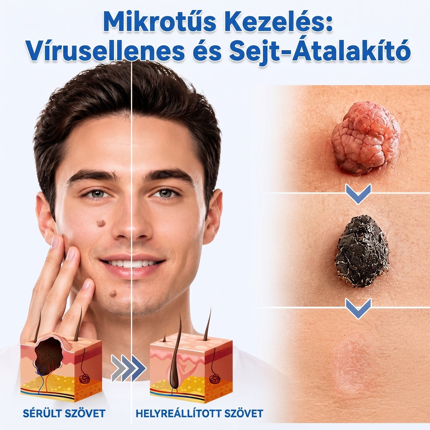 ⭐️ PuraCure® 2 az 1-ben mikrotűs és hidrokolloid tapasz🍀 | Kiálló anyajegyek, aknék, lapos szemölcsök és bőrnövedékek eltávolítására | Segít csökkenteni a ráncokat, hegeket és bőrhibákat | Láthatatlan tapasz az arcra és testre