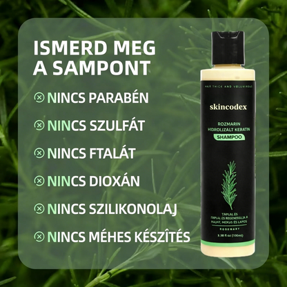 🔥UTÓS NAP 50% KEDVEZMÉNY - 🎅Skincodex® - Bio rozmaringos hajnövesztő sampon és hajbalzsam