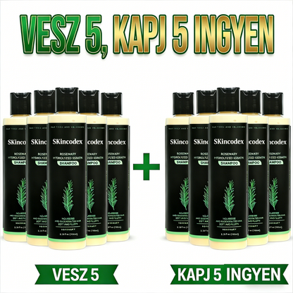 🔥UTÓS NAP 50% KEDVEZMÉNY - 🎅Skincodex® - Bio rozmaringos hajnövesztő sampon és hajbalzsam