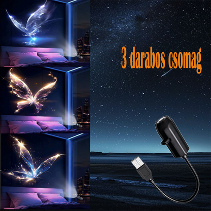 🔥🌍Modern csillagos égbolt és bolygó lámpa – USB mini projektoros éjszakai fény, tökéletes a pihentető hangulat megteremtéséhez a hálószobában