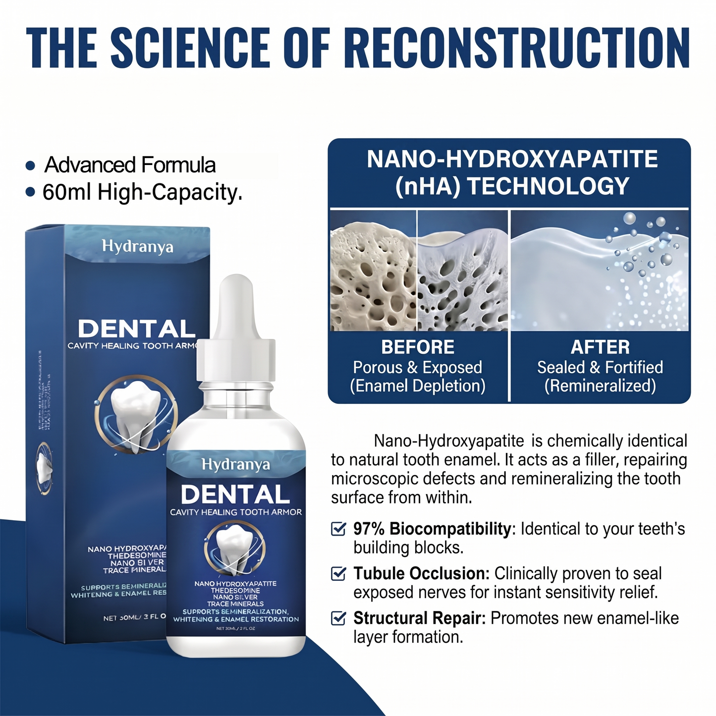 Hydranya™ Advanced Enamel Repair & Whitening Kit (Includes Free LED Mirror)