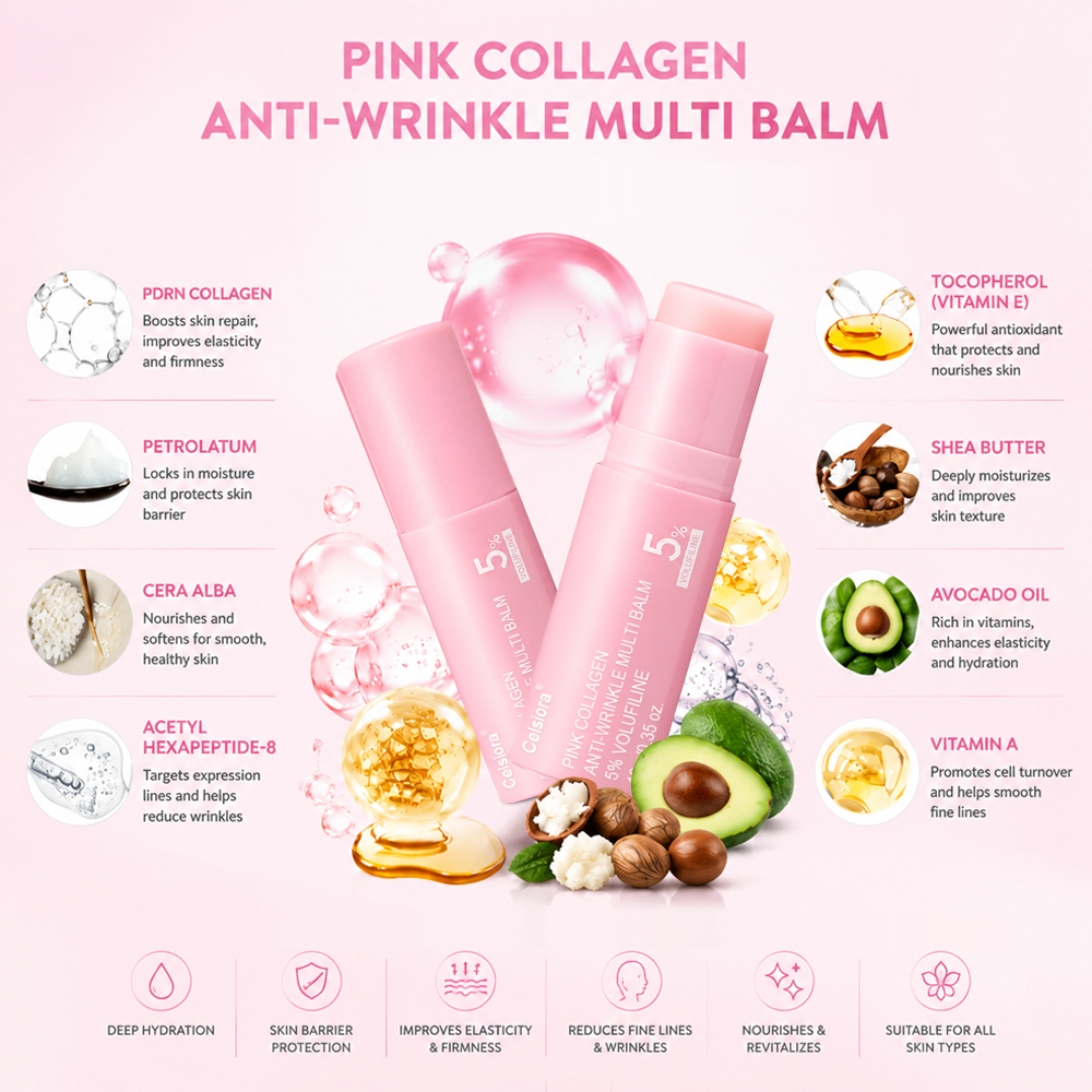 ✅ Official Flagship Store: Celsiora® Calcium Collagen Repair Lip Balm 👨‍⚕️ (Targets wrinkles and fine lines, smooths nasolabial folds and neck wrinkles, reduces frown lines and crow's feet)