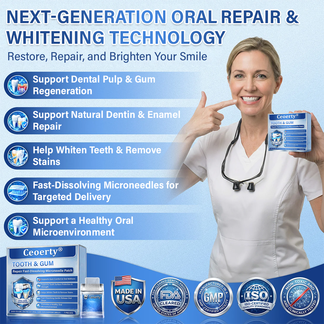 A Te Mosolyod🦷Ceoerty® Fog‑ és Ínyjavító Gyorsan Oldódó Mikrotűs Tapasz✨ (𝟓‑az‑1‑ben 💎 Zománc és Dentin Újraépítése • Ínyek Erősítése • Fogkő és Rossz Szag Megszüntetése • Fogfehérítés • Fogérzékenység Megállítása)