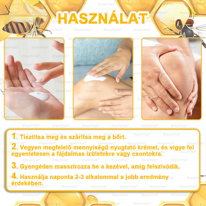 StawVital® Botoxot ésMéhmérget TartalmazóRegenerÃ¡ló KrÃém iz¼letekre ésCsontokra lMOT(MagyarOrtopéd Társaság) általtanúsitott termék