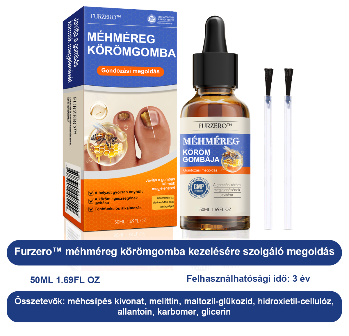 🐝Furzero™ Méhméreg Körömgomba Kezelő Oldat: Teljes megoldás a körömgomba problémájára