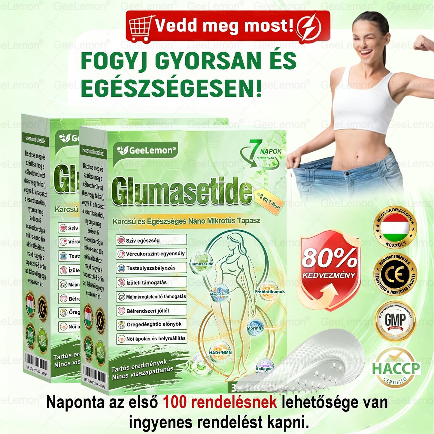 Ajánlott a Semmelweis Kórház által · 👩‍⚕️BENU hivatalos üzlet| 🎁 𝐆𝐞𝑒𝐿𝑒𝐦𝐨𝐧® Glumasetide 8 az 1-ben Karcsú és Egészséges Nano Mikrotűs Tapasz-hutplj06🇭🇺