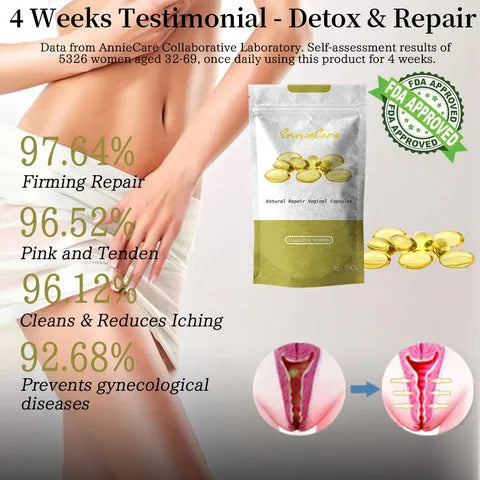 AnnieCare® Instant Itching Stopper & Detox and Slimming & Firming Repair & Pink and Tender Natural Capsules