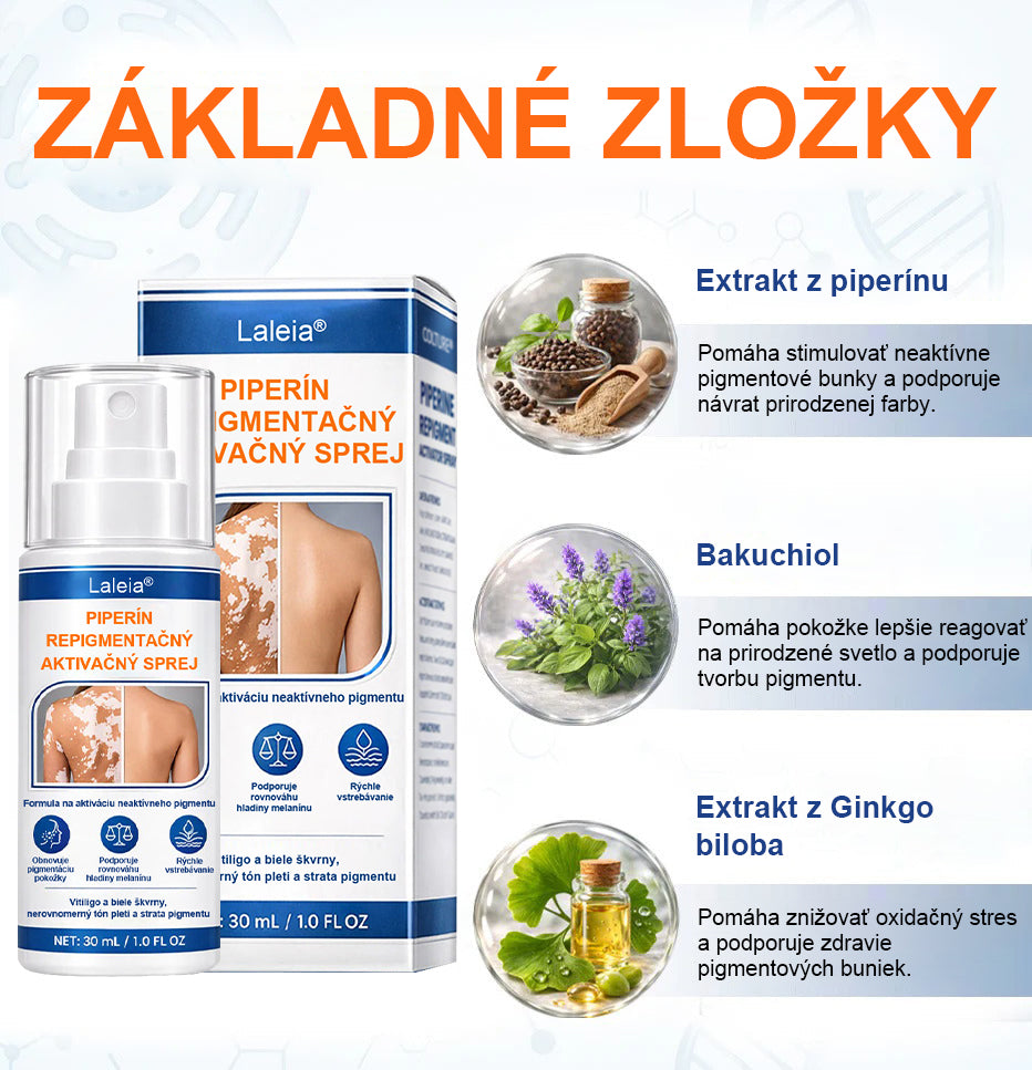 🌿🌿Laleia® Piperín Repigmentačný aktivačný sprej