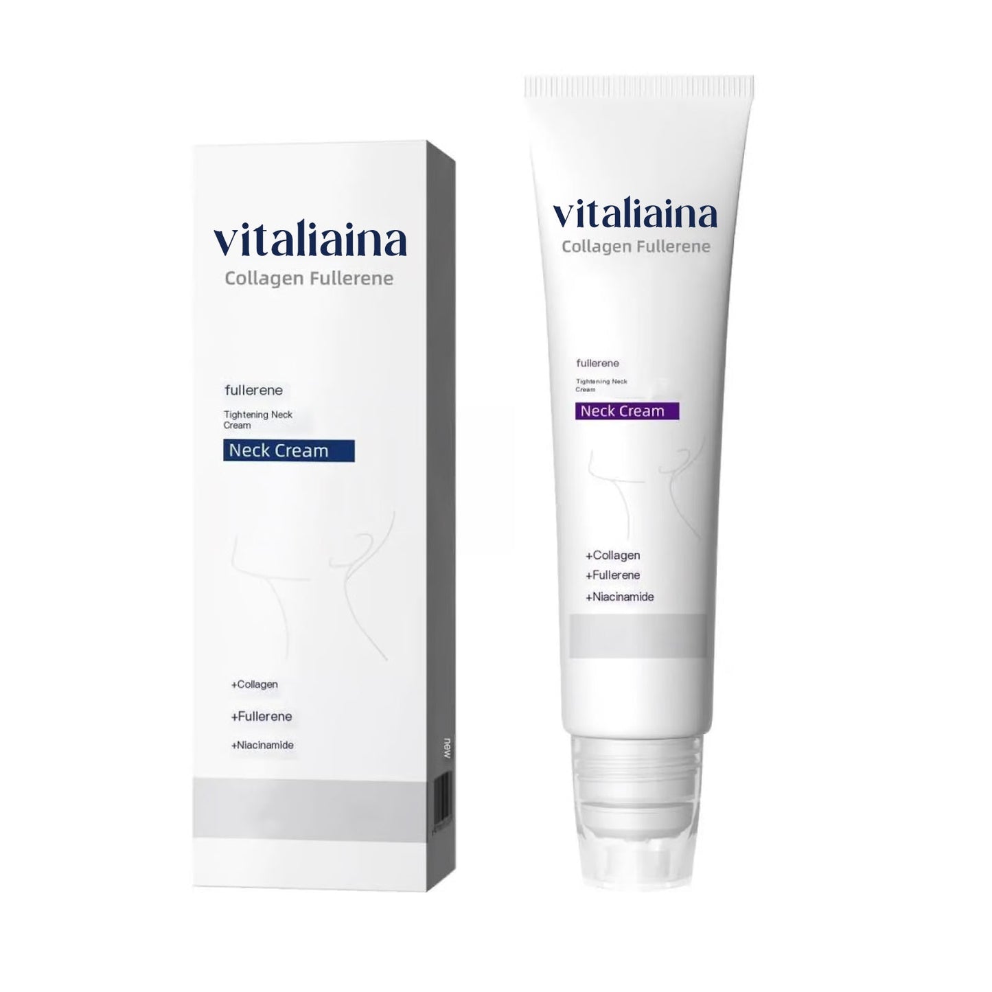 Roller Massage Neck Cream 🧴 Collagen & Hyaluronic Acid | Firms Neck, Reduces Wrinkles & Double Chin✨