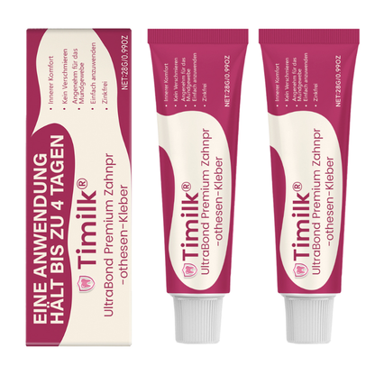 UltraBond Premium Denture Adhesive 🔥 FDA Certified (Clinically Proven 4-Day Hold for Secure, Comfortable & Zinc-Free Denture Fit 🦷)