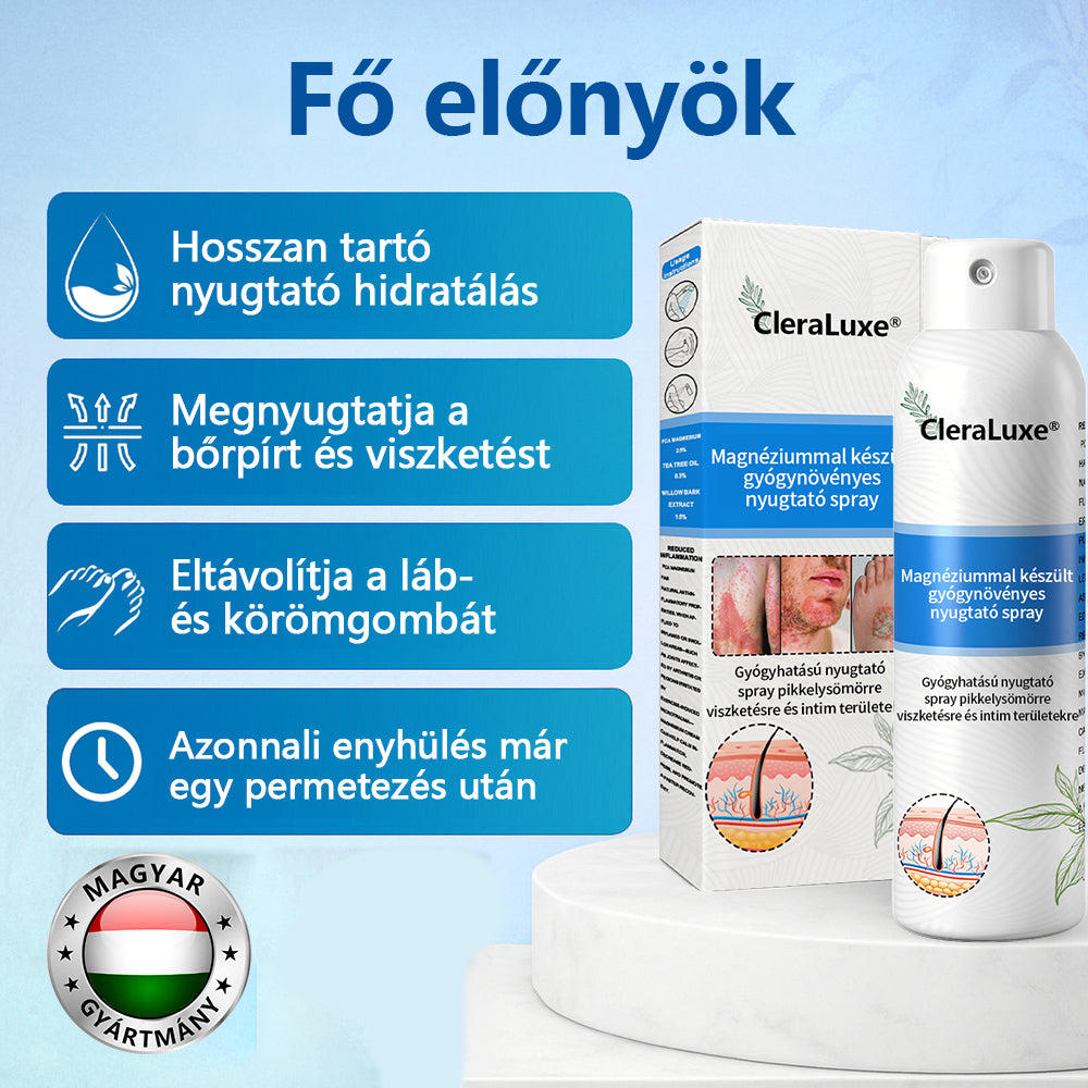 CleraLuxe®  Magnézium Gyógynövényes Pszoriázis Spray📦