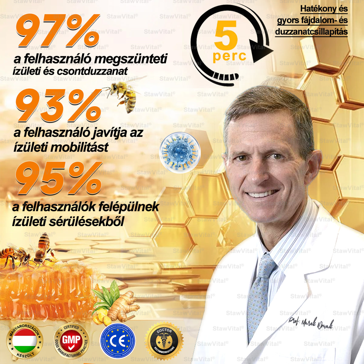 StawVital® Botoxot ésMéhmérget TartalmazóRegenerÃ¡ló KrÃém iz¼letekre ésCsontokra lMOT(MagyarOrtopéd Társaság) általtanúsitott termék