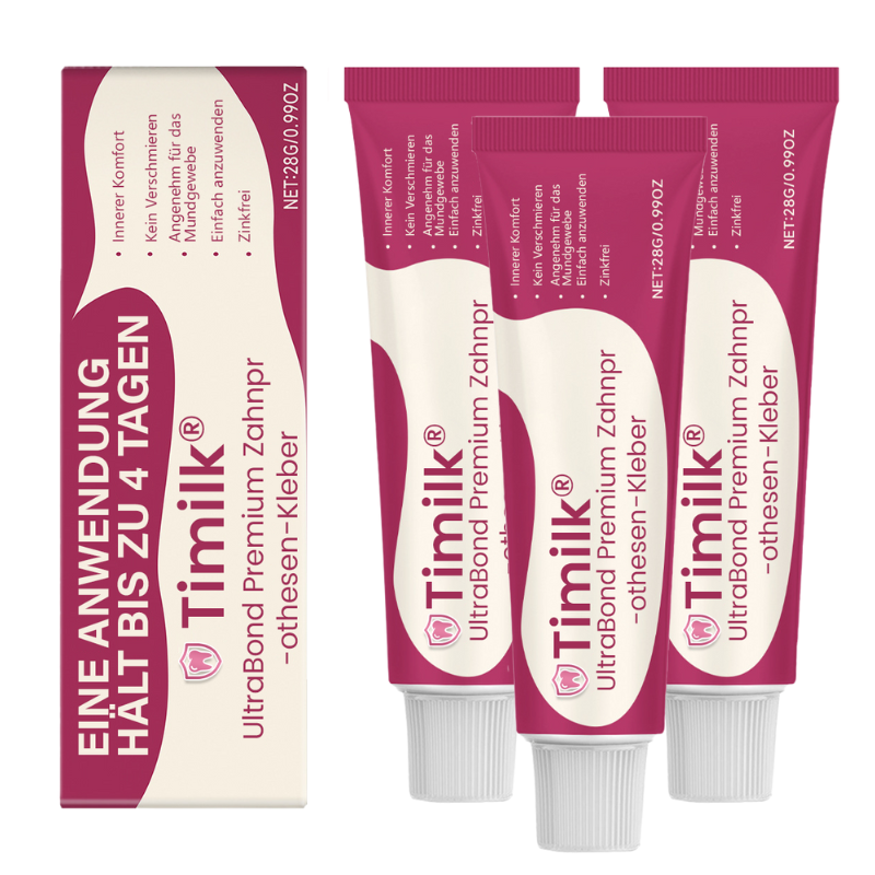 UltraBond Premium Denture Adhesive 🔥 FDA Certified (Clinically Proven 4-Day Hold for Secure, Comfortable & Zinc-Free Denture Fit 🦷)