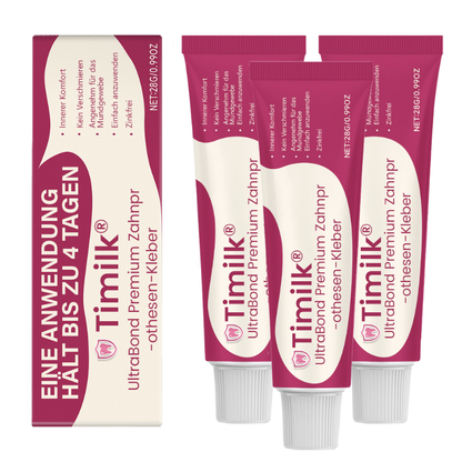 UltraBond Premium Denture Adhesive 🔥 FDA Certified (Clinically Proven 4-Day Hold for Secure, Comfortable & Zinc-Free Denture Fit 🦷)