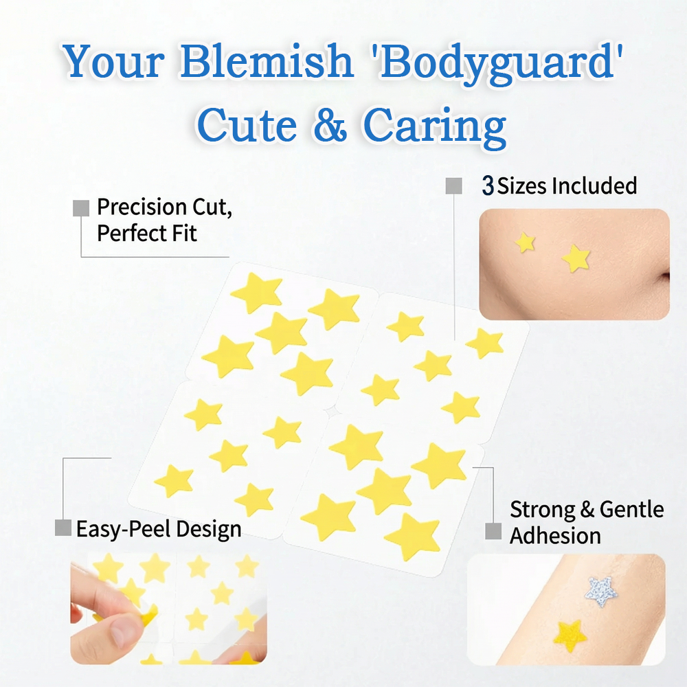 Celsiora® 2-in-1 Microneedle & Hydrocolloid Star Patch | Acne, Raised Moles, Flat Warts & Skin Tags Remover | 6 Colors Pimple Patch for Face & Neck | Invisible Star Zit Stickers | 240 Count