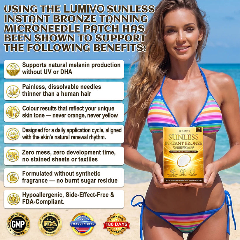 ☀️𝑶𝒇𝒇𝒊𝒄𝒊𝒂𝒍 𝑺𝒕𝒐𝒓𝒆 | ☀️ LUMIVO® 𝐒𝐮𝐧𝐥𝐞𝐬𝐬 𝐈𝐧𝐬𝐭𝐚𝐧𝐭 𝐁𝐫𝐨𝐧𝐳𝐞 𝐓𝐚𝐧𝐧𝐢𝐧𝐠 𝐌𝐢𝐜𝐫𝐨𝐧𝐞𝐞𝐝𝐥𝐞 𝐏𝐚𝐭𝐜𝐡 🇺🇸 (𝐉𝐮𝐬𝐭 𝐨𝐧𝐜𝐞 𝐚 𝐝𝐚𝐲) 𝐕𝐢𝐬𝐢𝐛𝐥𝐞 𝐁𝐫𝐨𝐧𝐳𝐞 𝐆𝐥𝐨𝐰 𝐢𝐧 𝟕 𝐃𝐚𝐲𝐬 ✅ 𝐍𝐨 𝐔𝐕, 𝐍𝐨 𝐎𝐫𝐚𝐧𝐠𝐞, 𝐍𝐨 𝐒𝐭𝐫𝐞𝐚𝐤𝐬, 𝐍𝐨 𝐃𝐇𝐀, 𝐍𝐨 𝐌𝐞𝐬𝐬.