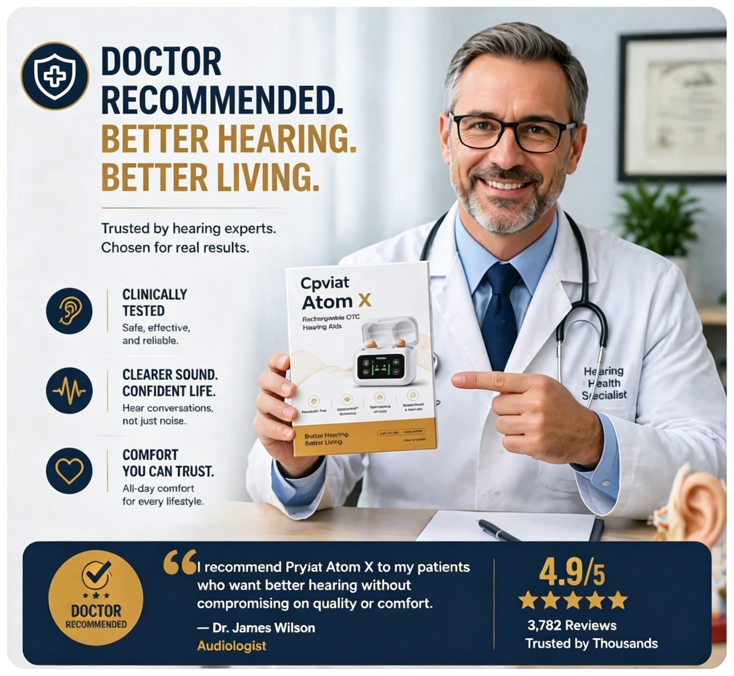🔥 Only 1 Hours Left! 👂 Cpviat™ Atom X Smart Hearing Aids — Clearer Sound, More Comfortable Living 💖🔊