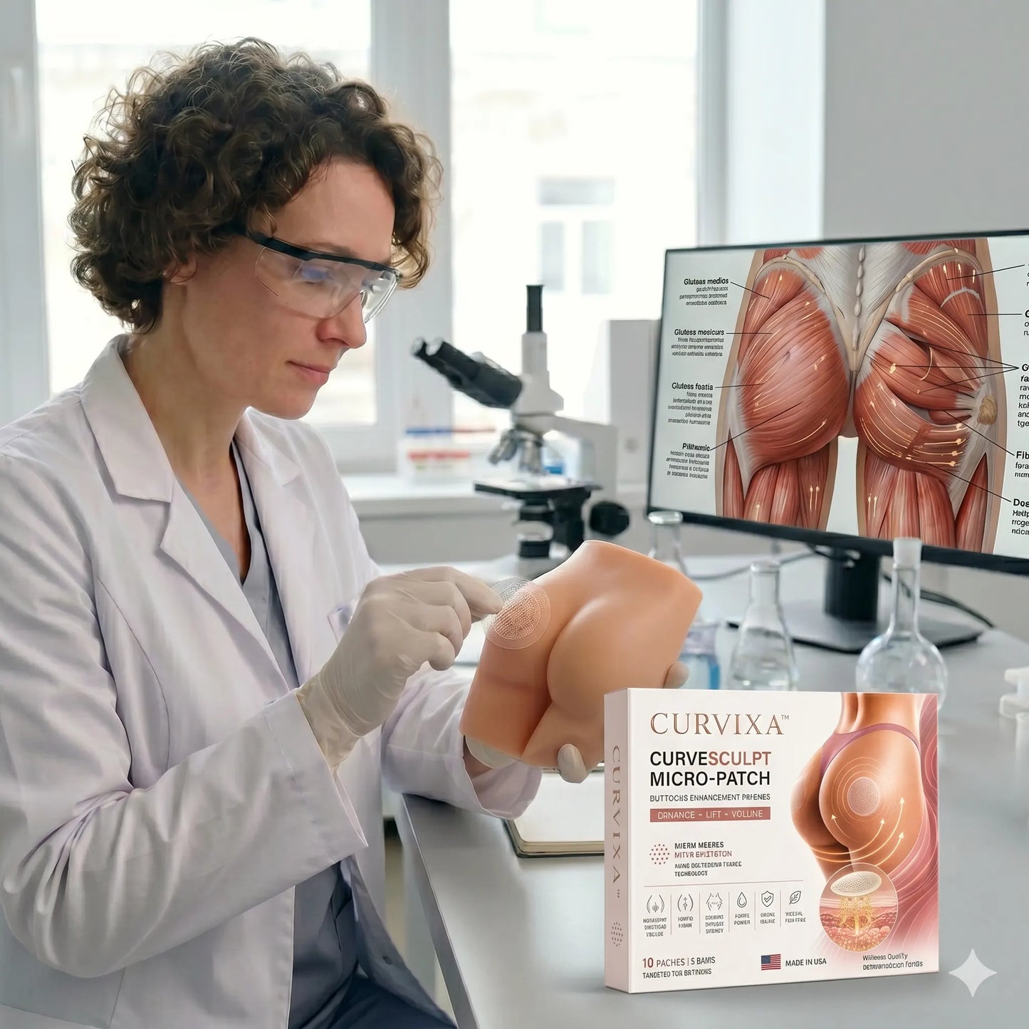 Curvixa™ CurveSculpt Micro-Patch ✦ Sculpt • Firm • Smooth Lower Body Curves ✦ Micro-Needle Infusion System
