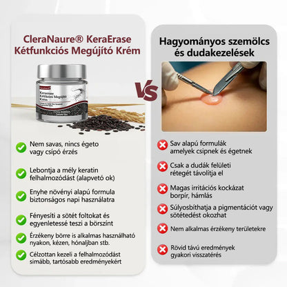 ⭐💎Hivatalos áruház👨‍⚕️ CleraNaure® KeraErase - Kettős hatású bőrfiatalító krém 👨‍⚕️ (Kettős hatású fiatalítás – simítja a kiemelkedő dudorokat és lebontja a mélyen lerakódott keratint savak és irritáció nélkül)