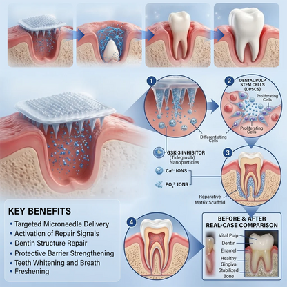 A Te Mosolyod🦷Ceoerty® Fog‑ és Ínyjavító Gyorsan Oldódó Mikrotűs Tapasz✨ (𝟓‑az‑1‑ben 💎 Zománc és Dentin Újraépítése • Ínyek Erősítése • Fogkő és Rossz Szag Megszüntetése • Fogfehérítés • Fogérzékenység Megállítása)