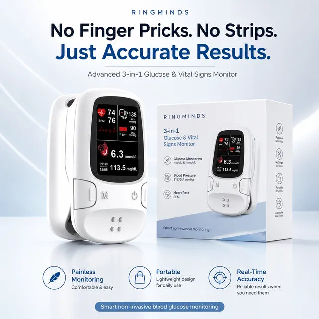🔥Black Friday Sale🎁-Ringminds® Develops Newly Launched Non-Invasive Smart Glucose Meter 🔥made in the USA🔥