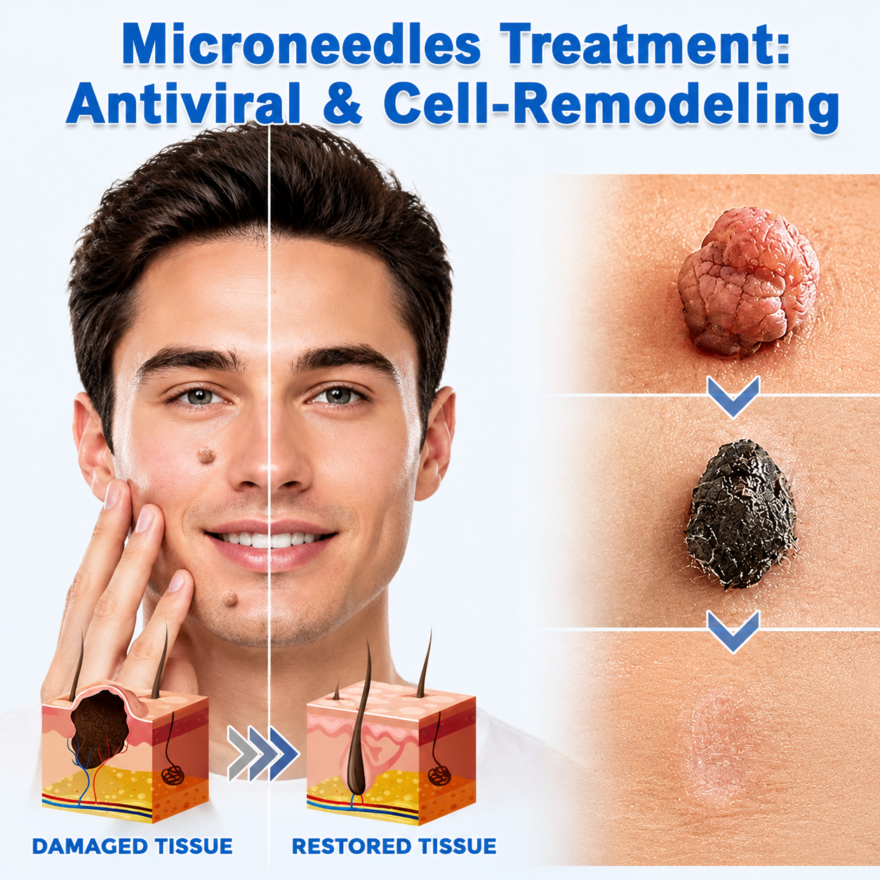 ✨Rainiste®2-in-1 Microneedle & Hydrocolloid Patch🍀| Removes Raised Moles, Acne, Flat Warts & Skin Tags | Helps Improve Wrinkles, Scars & Blemishes | Invisible Patches for Face & Body