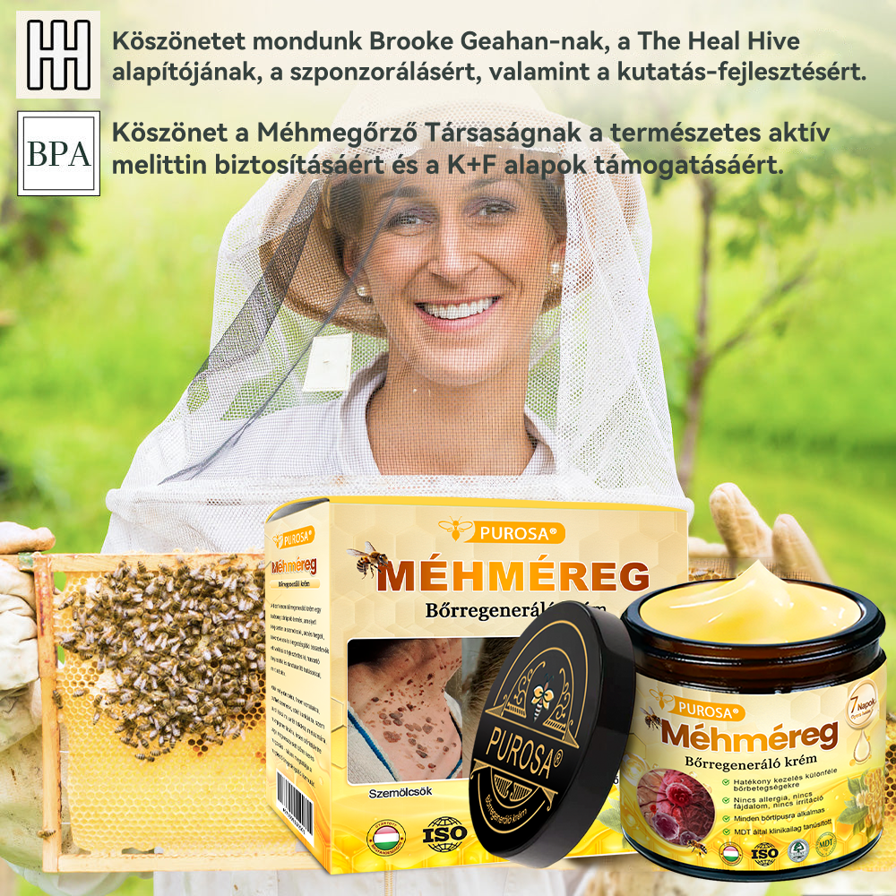 🐝PUROSA® Méhméreg Bőrregeneráló Krém | Teljes körű megoldás makacs bőrproblémákra, például öregedés, ekcéma, hegek és pikkelysömör ellen 🌿✨