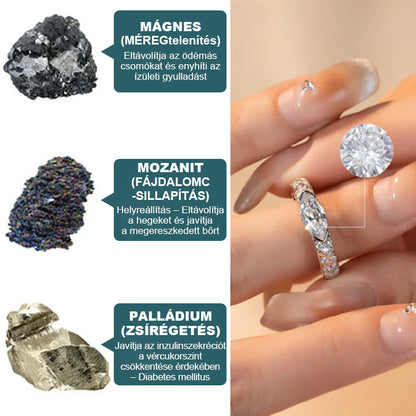 💎Laleia® Magnetológiás Moissanit Gyémánt Gyűrű