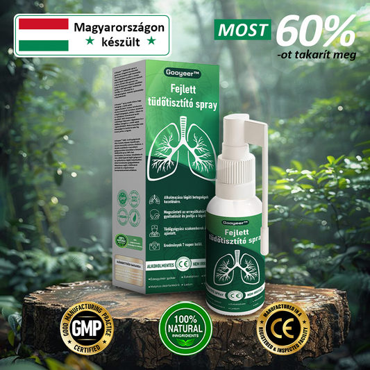 🍀🍀Gooyeer™ Fejlett Tüdőtisztító Spray - Tüdőspecialisták ajánlásával -CE tanúsítvánnyal rendelkezik