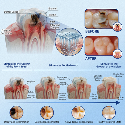 A Te Mosolyod🦷Ceoerty® Fog‑ és Ínyjavító Gyorsan Oldódó Mikrotűs Tapasz✨ (𝟓‑az‑1‑ben 💎 Zománc és Dentin Újraépítése • Ínyek Erősítése • Fogkő és Rossz Szag Megszüntetése • Fogfehérítés • Fogérzékenység Megállítása)