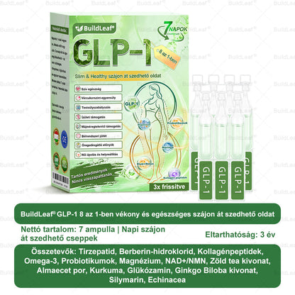 BuildLeafe® GLP-1 8-in-1 Fit & Vital Szájhigiéniai oldat Alkalmas elhízás, szív- és érrendszeri egészség, cukorbetegség, alvási apnoe, bélrendszeri egészség, ízületiproblémák és egyéb egészségügyi igények esetén