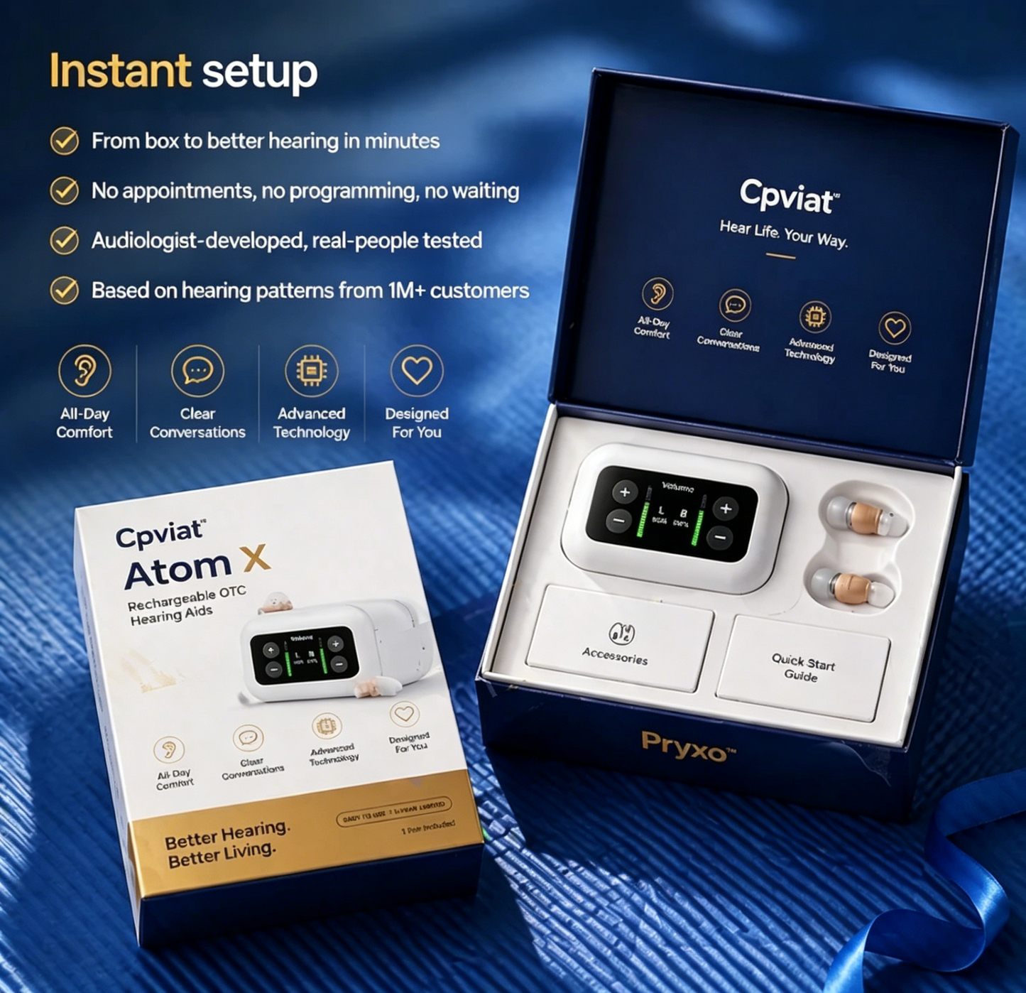 🔥 Only 1 Hours Left! 👂 Cpviat™ Atom X Smart Hearing Aids — Clearer Sound, More Comfortable Living 💖🔊