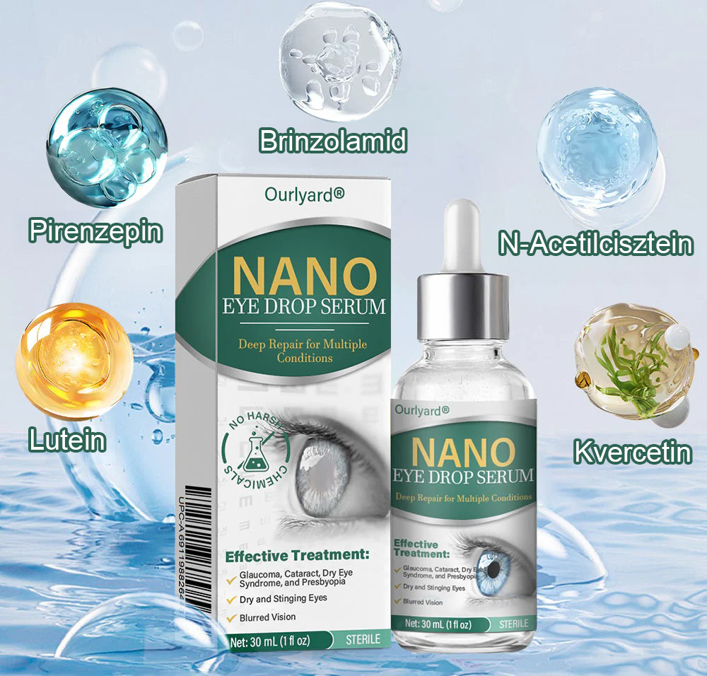 Ourlyarde® Nano Szemcsepp Szérum ✅ FDA által jóváhagyott(Alkalmas presbyopia, száraz szem szindróma, glaukóma és szürkehályog eseté⭐⭐