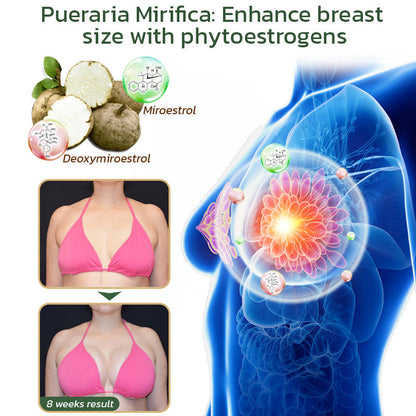 Skincodex® Pro Pueraria Mirifica és Papaya természetes táplálékkiegészítő 📈 (Elősegíti a mellnagyobbítást – Fokozza a zsíranyagcserét – Visszaadja a bőr rugalmasságát)