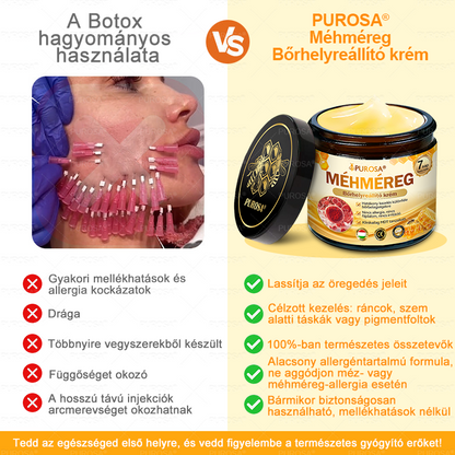 Magyarországról készült és szállított👩🏻‍⚕️✅PUROSA® Méhméreg Bőrfelújító Krém 🔥 UTOLSÓ NAP – 80% KEDVEZMÉNY🔥