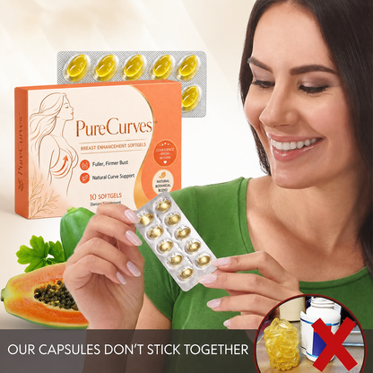 PureCurvesTM Pueraria Mirifica Papaya Breast Enhancement Capsules 📈(Fuller Breasts - Boosts Fat Metabolism - Restores Skin Elasticity)