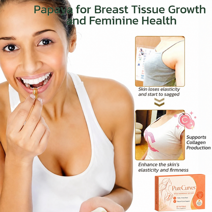 PureCurvesTM Pueraria Mirifica Papaya Breast Enhancement Capsules 📈(Fuller Breasts - Boosts Fat Metabolism - Restores Skin Elasticity)