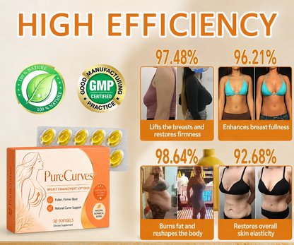 PureCurvesTM Pueraria Mirifica Papaya Breast Enhancement Capsules 📈(Fuller Breasts - Boosts Fat Metabolism - Restores Skin Elasticity)
