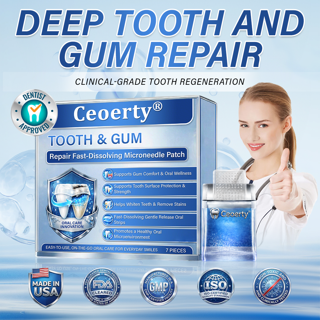 A Te Mosolyod🦷Ceoerty® Fog‑ és Ínyjavító Gyorsan Oldódó Mikrotűs Tapasz✨ (𝟓‑az‑1‑ben 💎 Zománc és Dentin Újraépítése • Ínyek Erősítése • Fogkő és Rossz Szag Megszüntetése • Fogfehérítés • Fogérzékenység Megállítása)