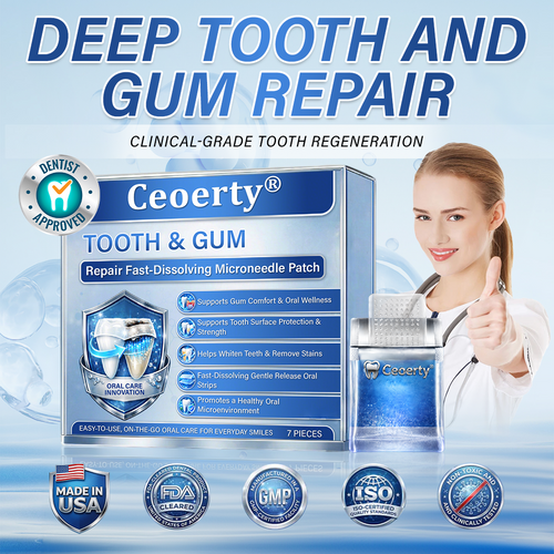 A Te Mosolyod🦷Ceoerty® Fog‑ és Ínyjavító Gyorsan Oldódó Mikrotűs Tapasz✨ (𝟓‑az‑1‑ben 💎 Zománc és Dentin Újraépítése • Ínyek Erősítése • Fogkő és Rossz Szag Megszüntetése • Fogfehérítés • Fogérzékenység Megállítása)