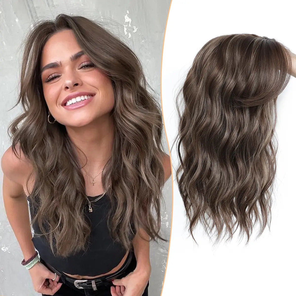 Balmo 16 Inch Curly Hair Topper