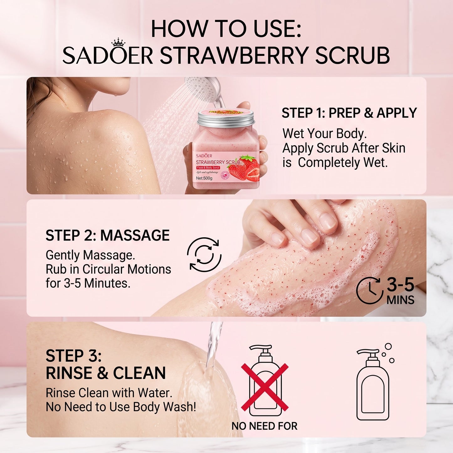 ⚠️Please take good care of your skin! ✅This gentle exfoliating scrub is suitable for all skin types.🎁-XXS