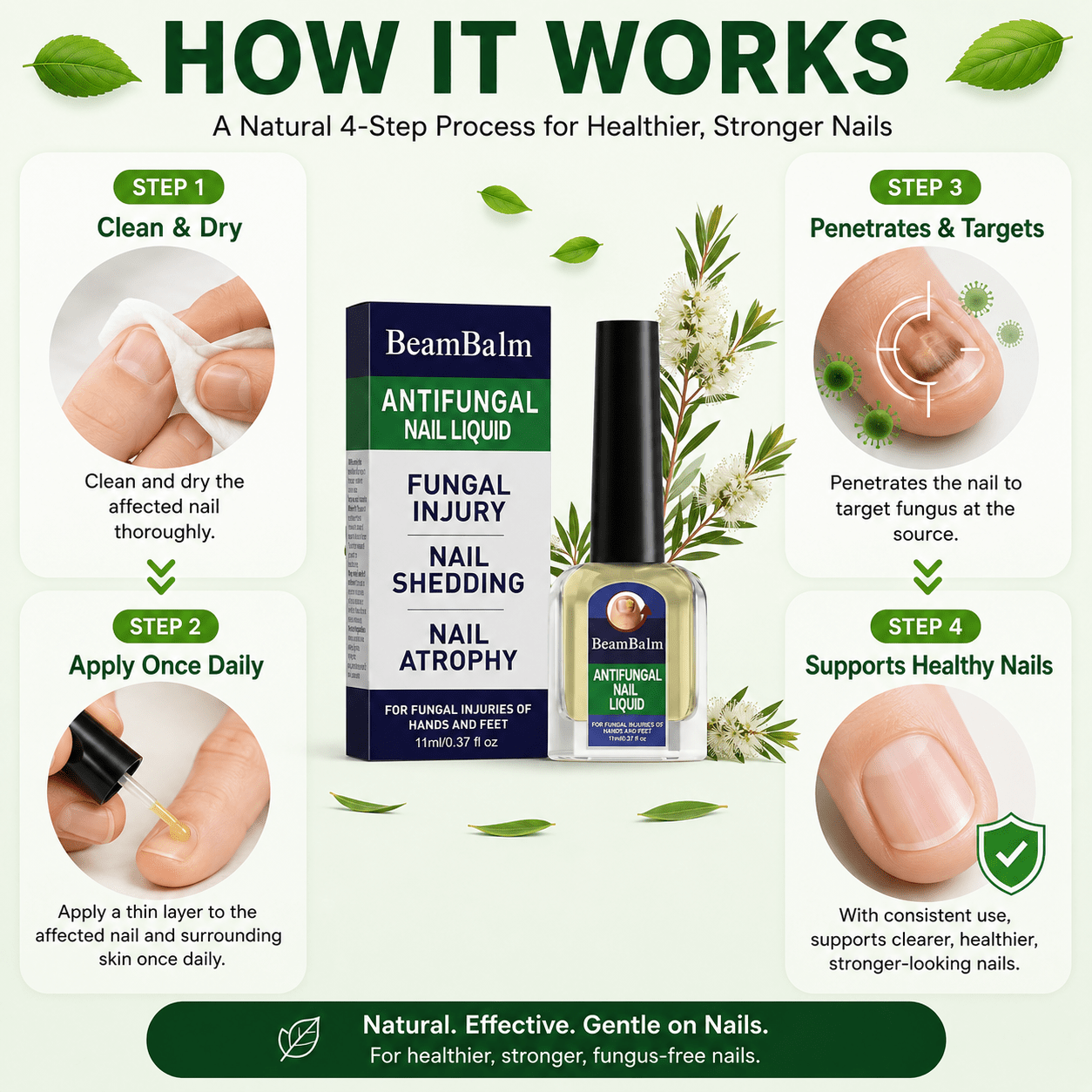 BeamBalm® Tolnaftate Nail Fungus Solution | For Fingernails & Toenails
