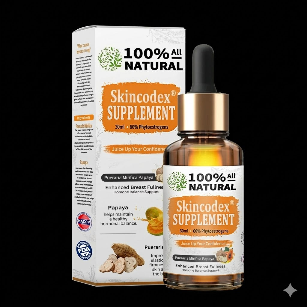 Skincodex® Pro Pueraria Mirifica és Papaya természetes táplálékkiegészítő 📈 (Elősegíti a mellnagyobbítást – Fokozza a zsíranyagcserét – Visszaadja a bőr rugalmasságát)