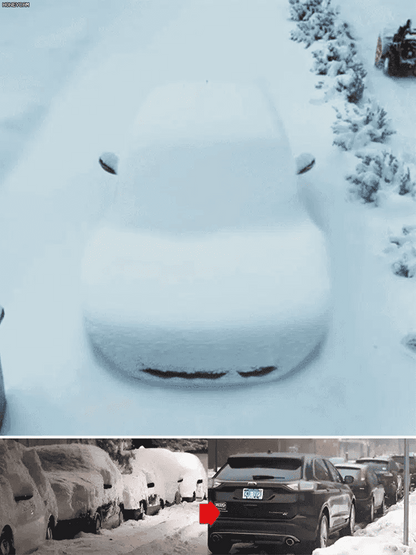 ✅ 2025 új hóeltakarító: 1 másodperc olvasztás, 10 másodperc eltakarítás ❄️（Napelemes autóriasztó hólapát）